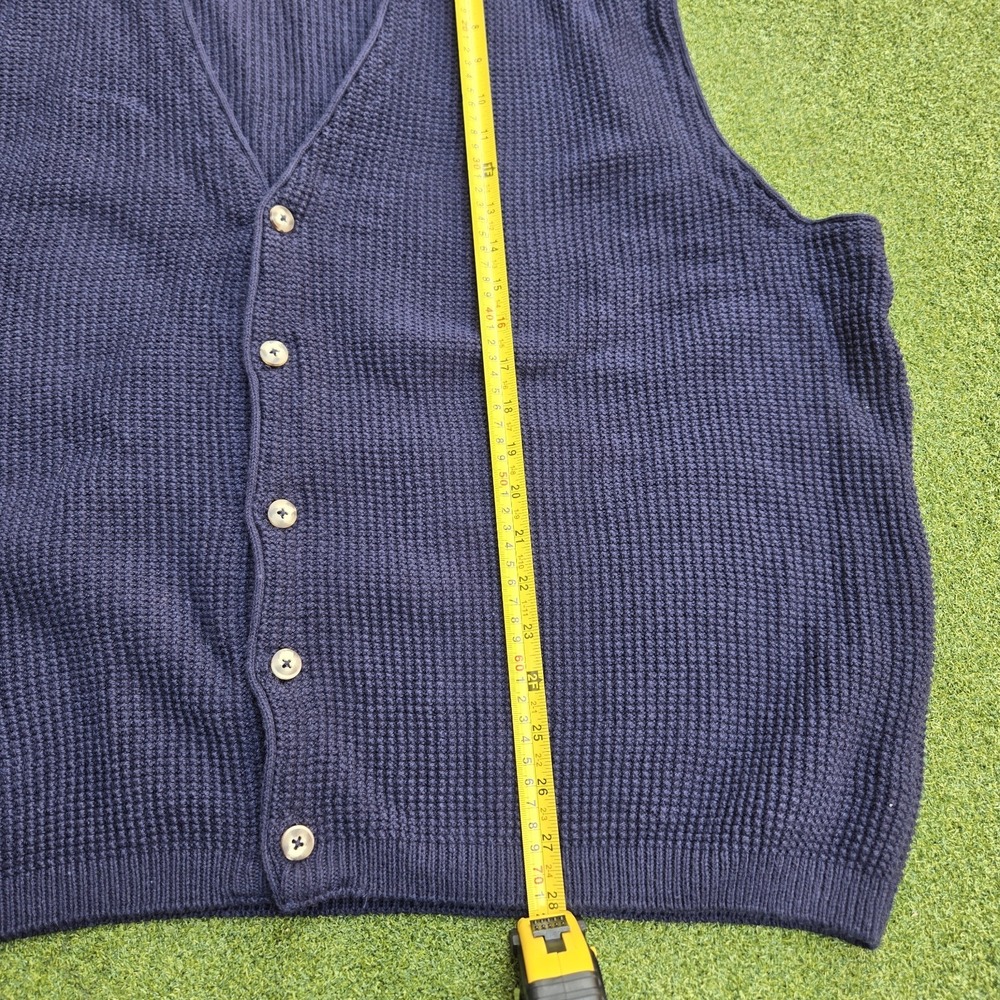 Vintage Eddie Bauer Sweater Vest XXL new With Tags Blue Knit - Picture 8 of 9